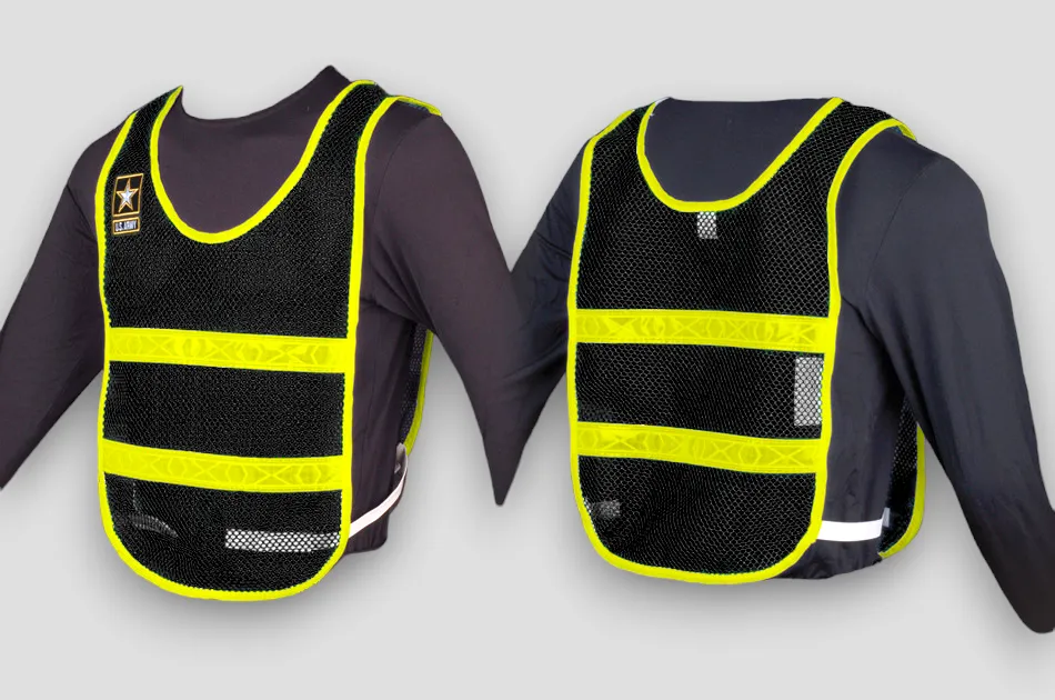 Reflective Standard Safety Vest Black/Lime