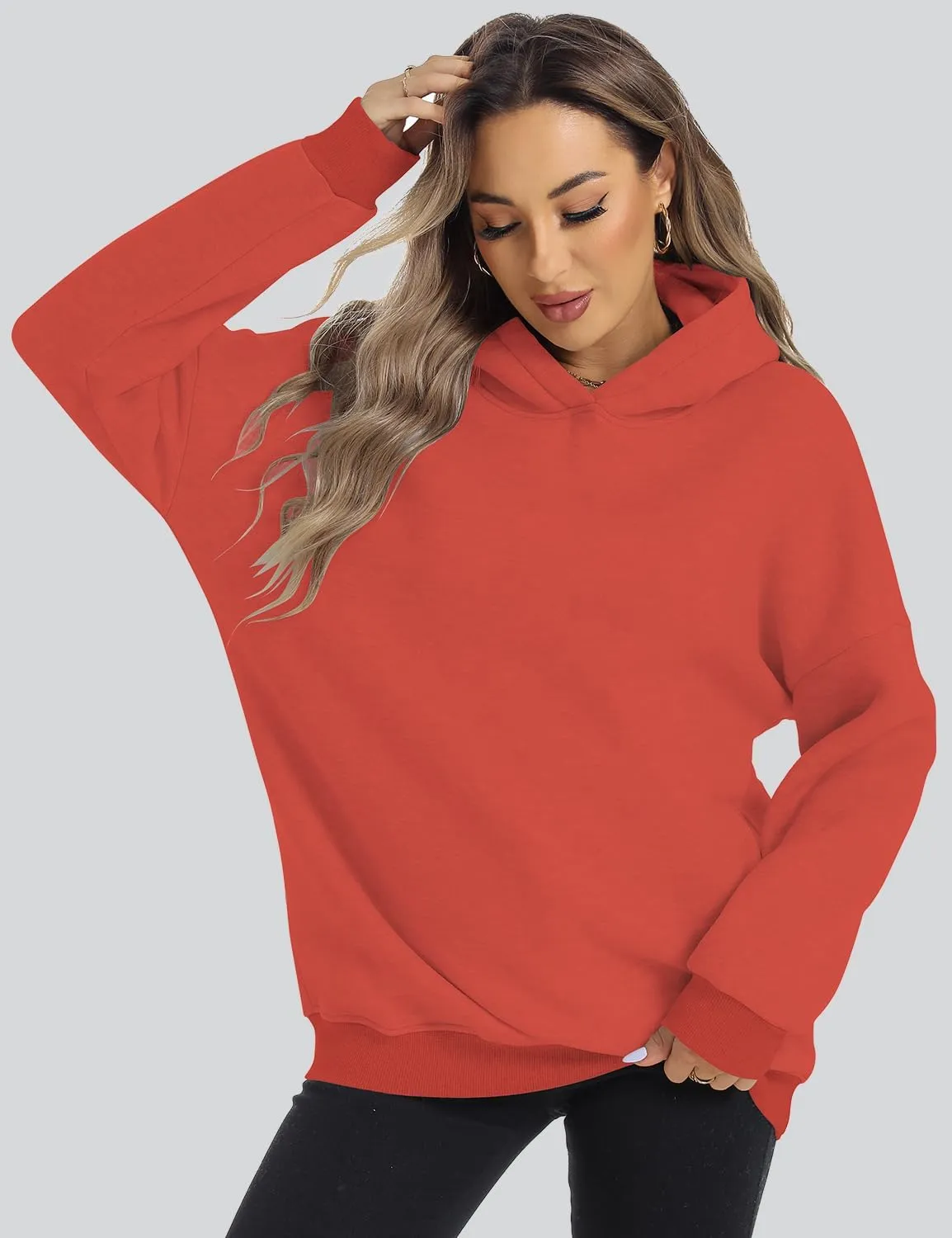 ROYLAMP Womens Oversized Hoodies Pullover Fleece Long Sleeve Hooded Sweatshirts Casual Fall Winter Outfits Tops