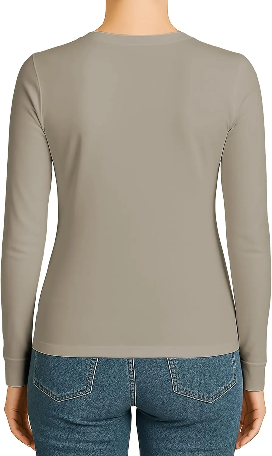 Sexy Basics Women's Cotton Stretch Athletic T-Shirt | Long Sleeve Tops |Multi Packs Colors