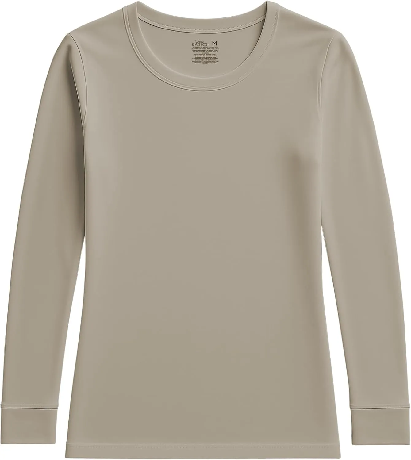 Sexy Basics Women's Cotton Stretch Athletic T-Shirt | Long Sleeve Tops |Multi Packs Colors