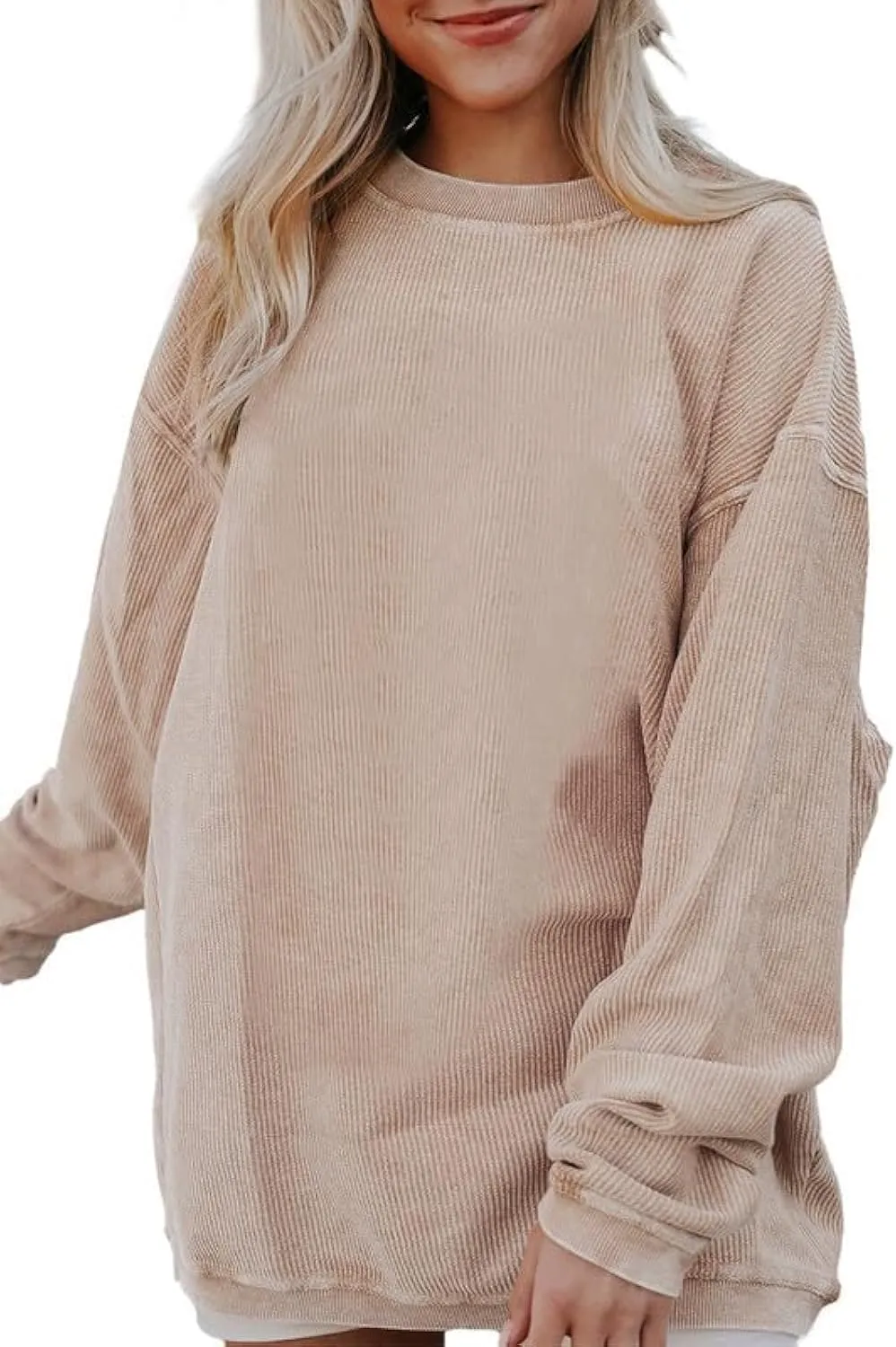 SHEWIN Oversized Sweatshirts for Women Loose Fit Casual Crewneck Sweatshirts Long Sleeve Pullover Tops