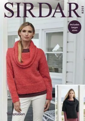 Sirdar Temptation Chunky Pattern 8203 - Sweaters - NOW €1.00