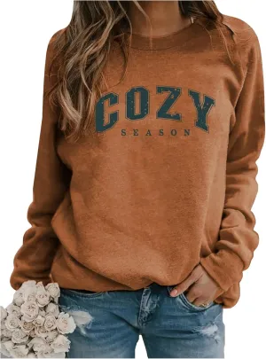 SOLY HUX Women's Plus Size Graphic Letter Print Sweatshirt Crew Neck Long Sleeve Pullover Tops