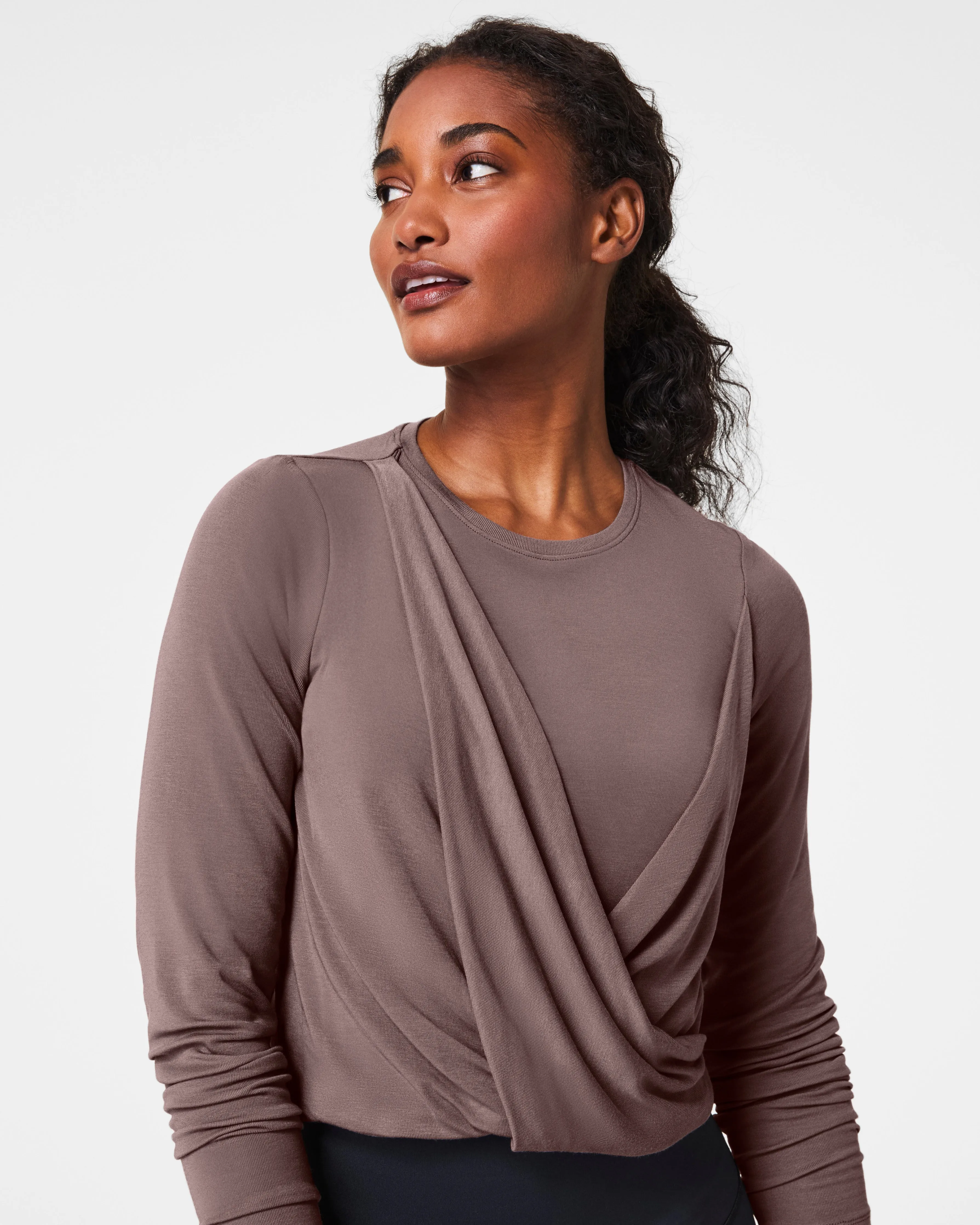 SPANX® Better Base Long Sleeve Wrap Top