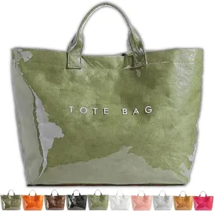Stellaya Womens Letters Print Tote Bag, Stellaya Tote Bag, PVC Large Kraft Paper Tote Bag for Women