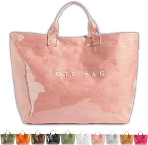 Stellaya Womens Letters Print Tote Bag, Stellaya Tote Bag, PVC Large Kraft Paper Tote Bag for Women