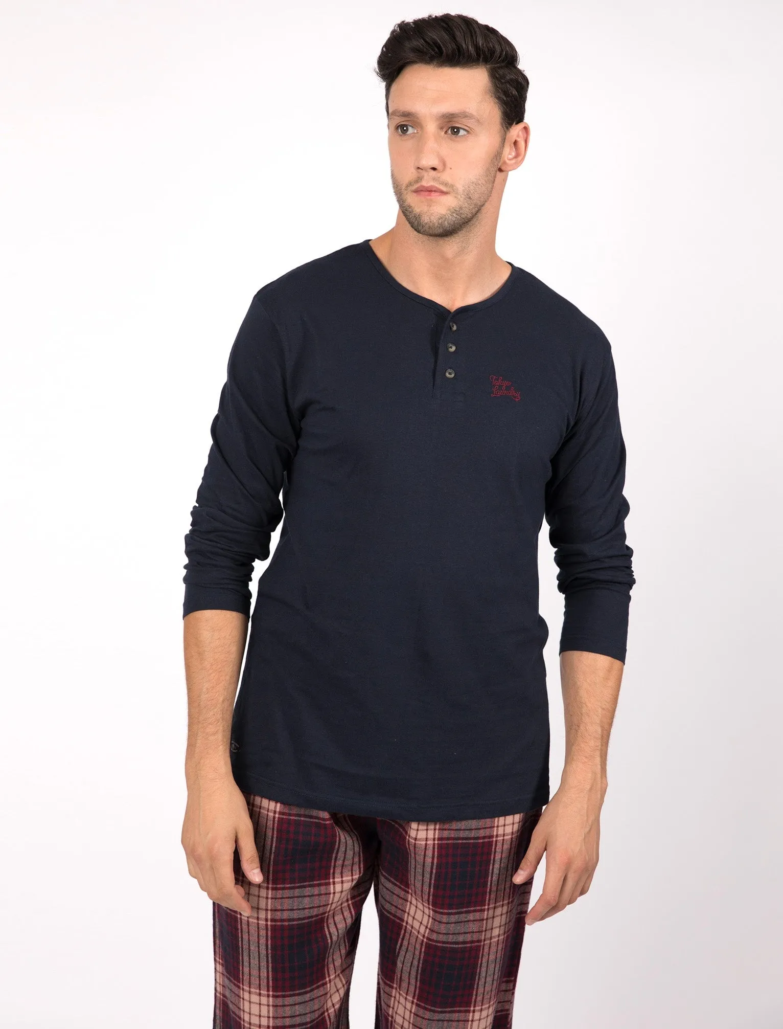Stelvio 2pc Long Sleeve Lounge Set in Black Iris - Tokyo Laundry