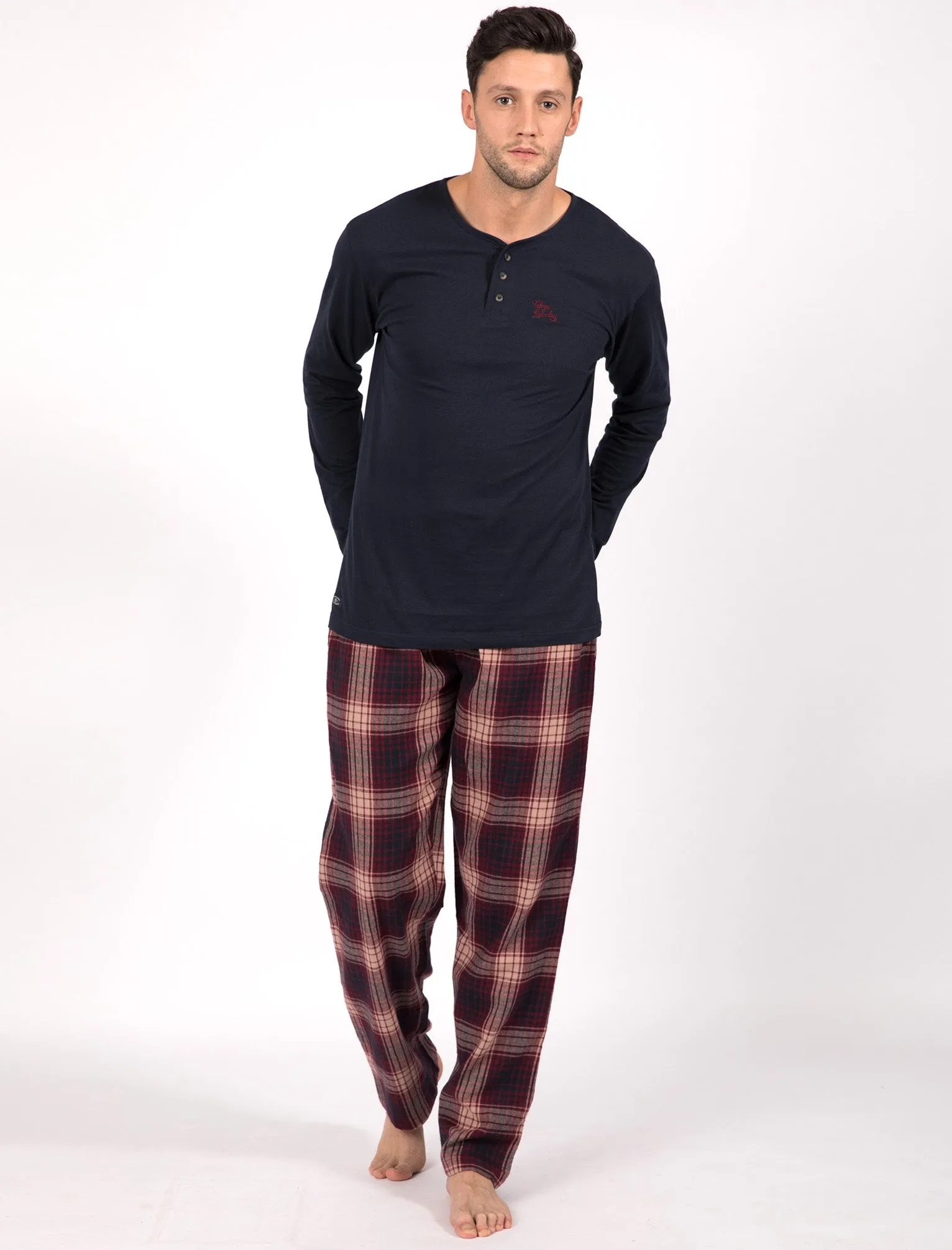 Stelvio 2pc Long Sleeve Lounge Set in Black Iris - Tokyo Laundry