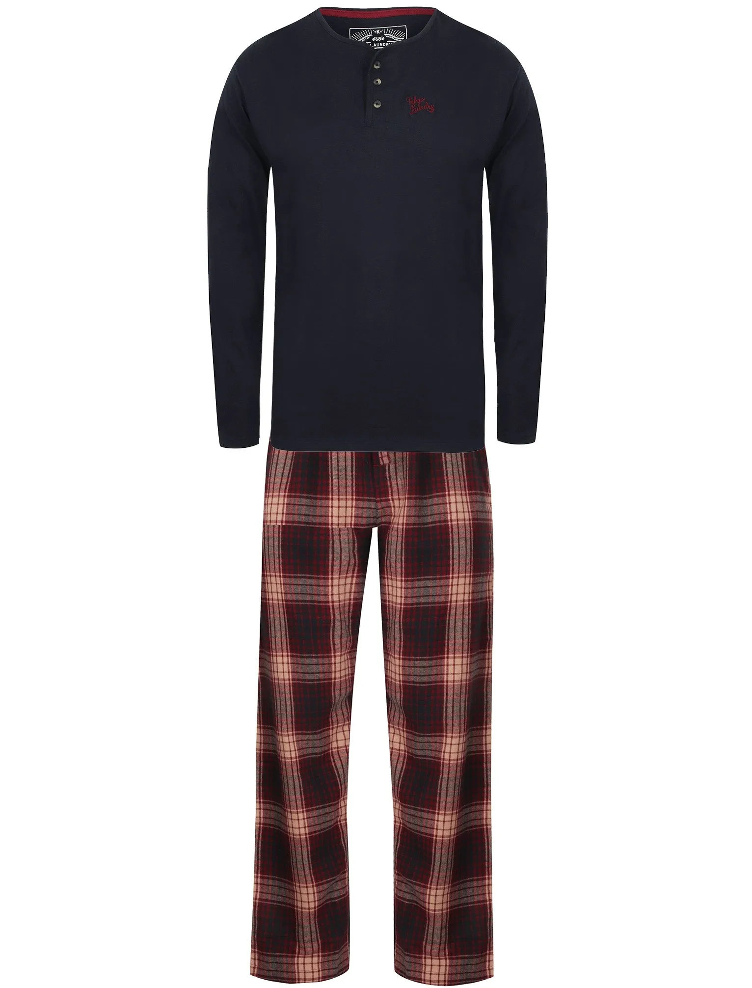 Stelvio 2pc Long Sleeve Lounge Set in Black Iris - Tokyo Laundry