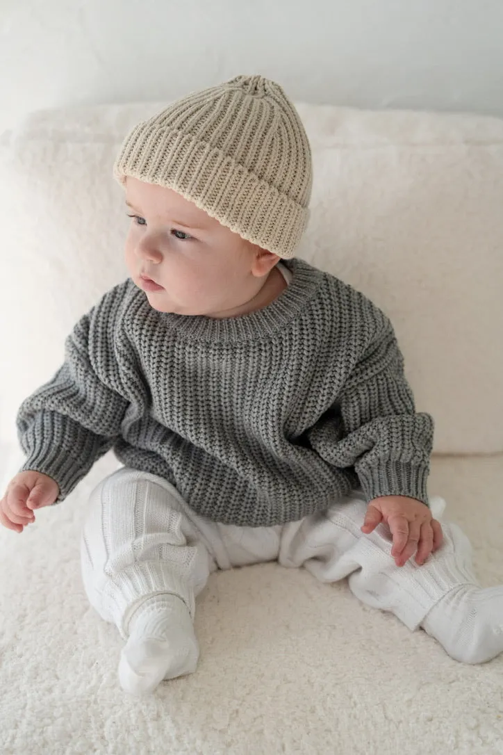 ‘Storm Gray’ Chunky Knit Sweater