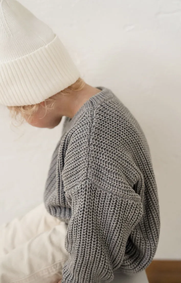‘Storm Gray’ Chunky Knit Sweater
