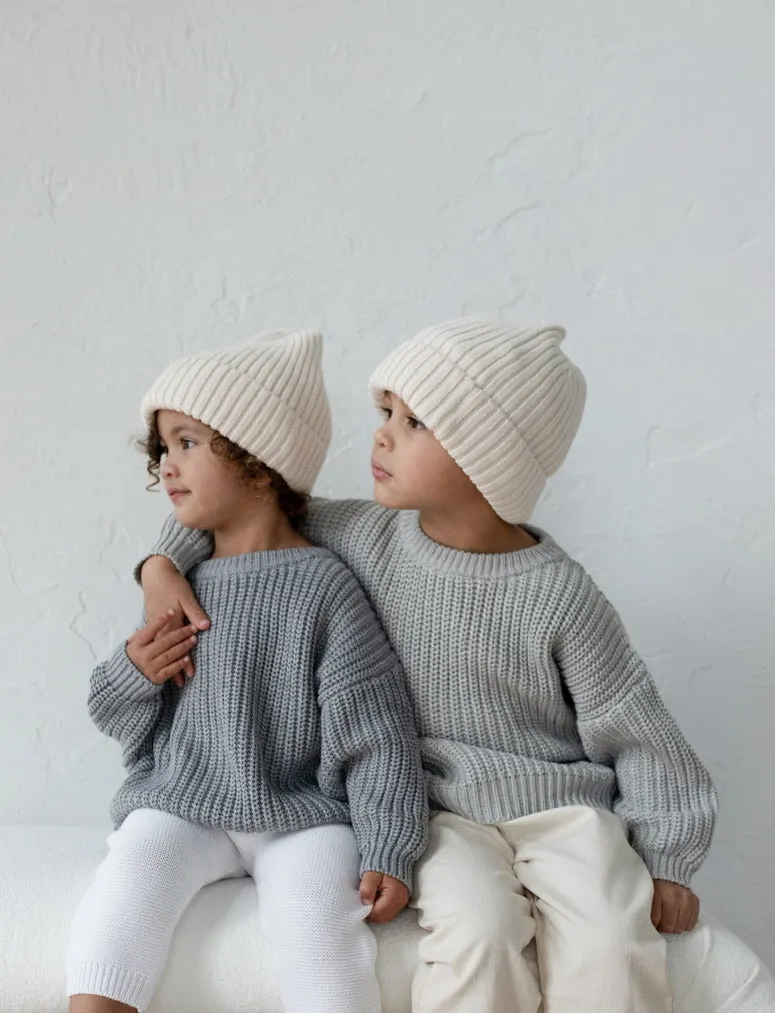 ‘Storm Gray’ Chunky Knit Sweater