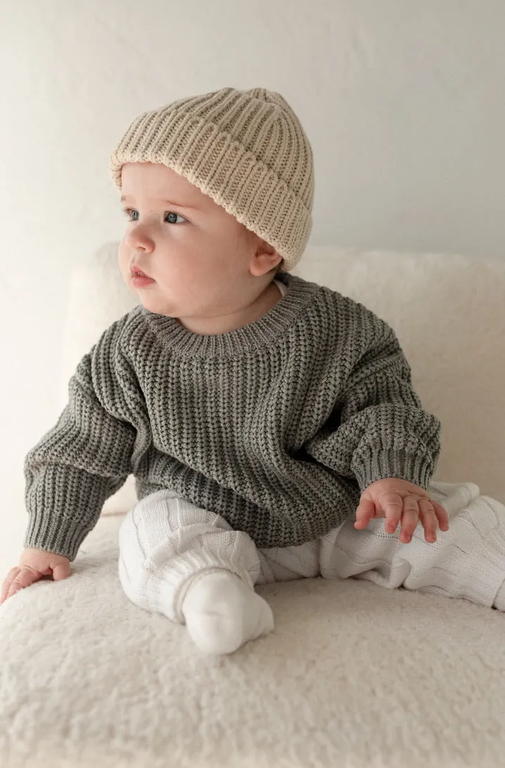 ‘Storm Gray’ Chunky Knit Sweater