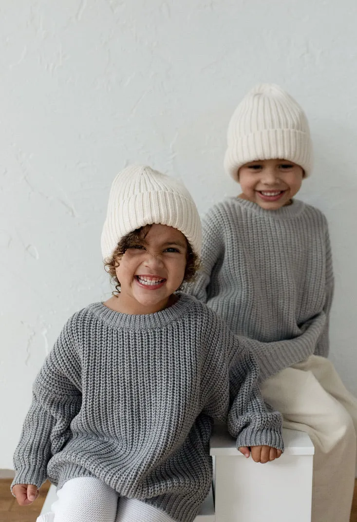 ‘Storm Gray’ Chunky Knit Sweater