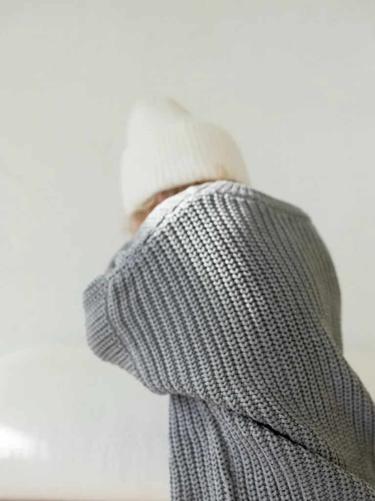 ‘Storm Gray’ Chunky Knit Sweater