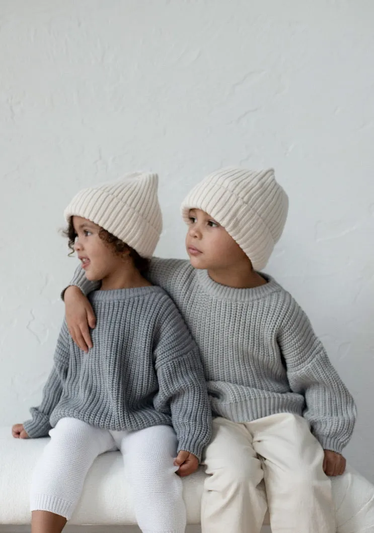 ‘Storm Gray’ Chunky Knit Sweater