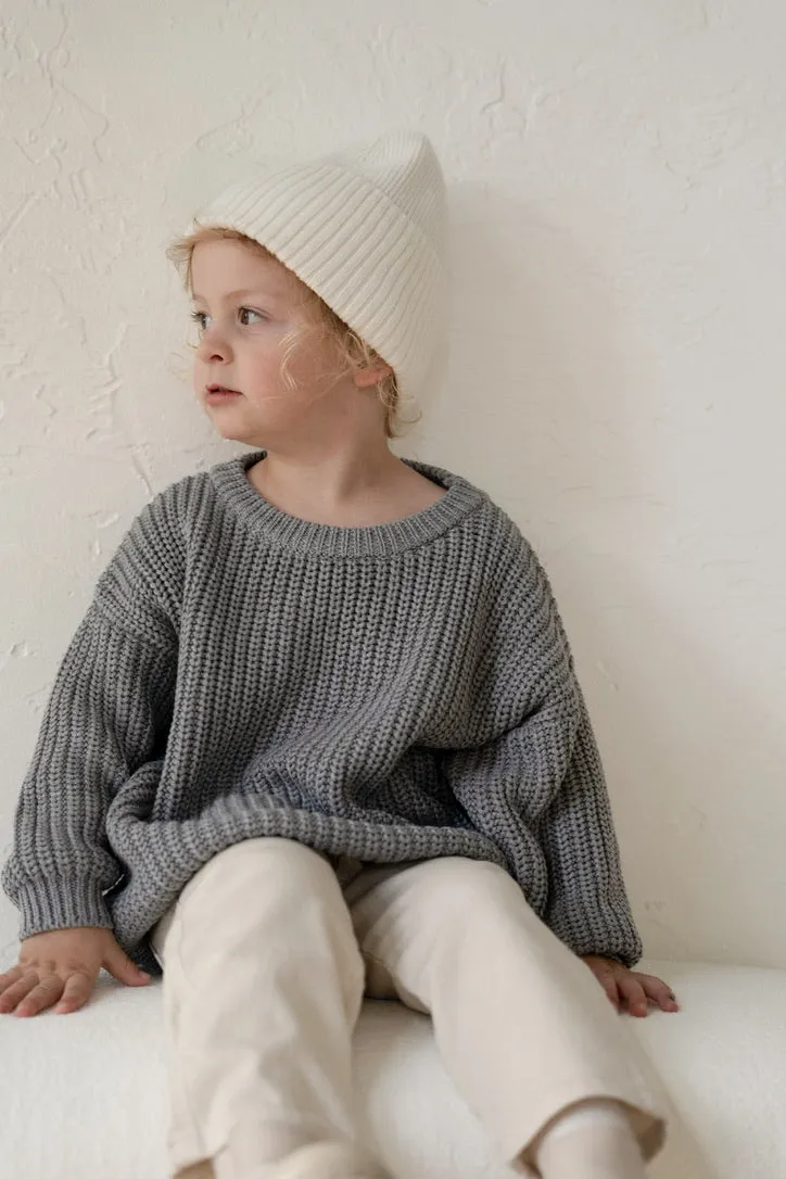 ‘Storm Gray’ Chunky Knit Sweater