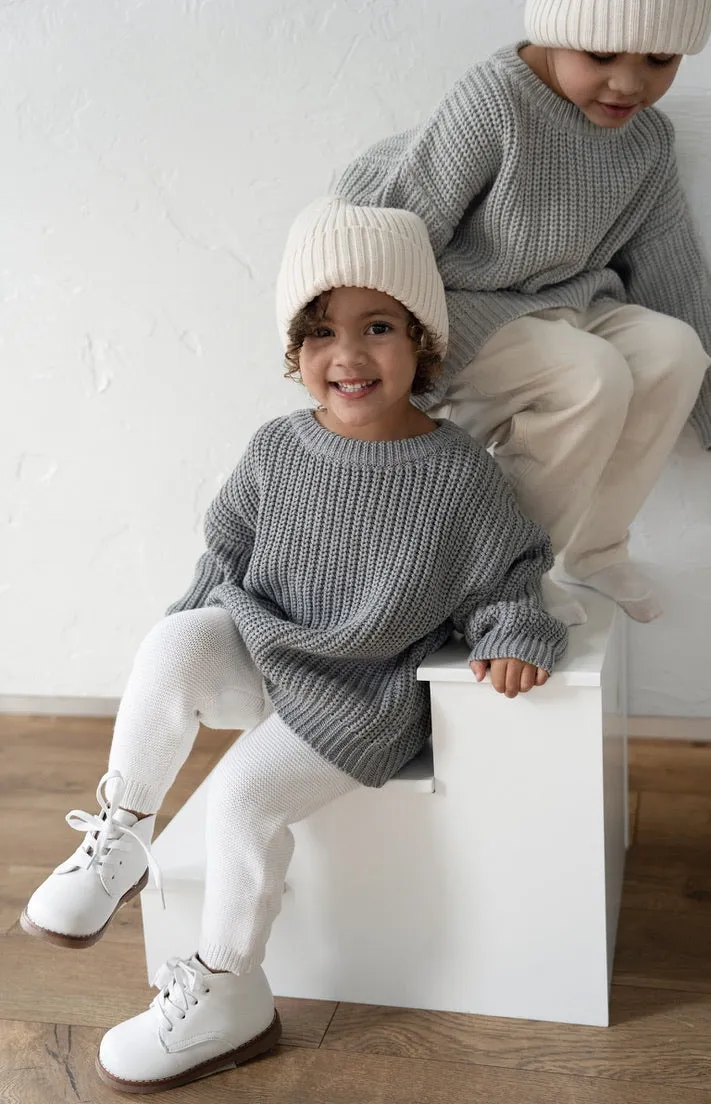 ‘Storm Gray’ Chunky Knit Sweater