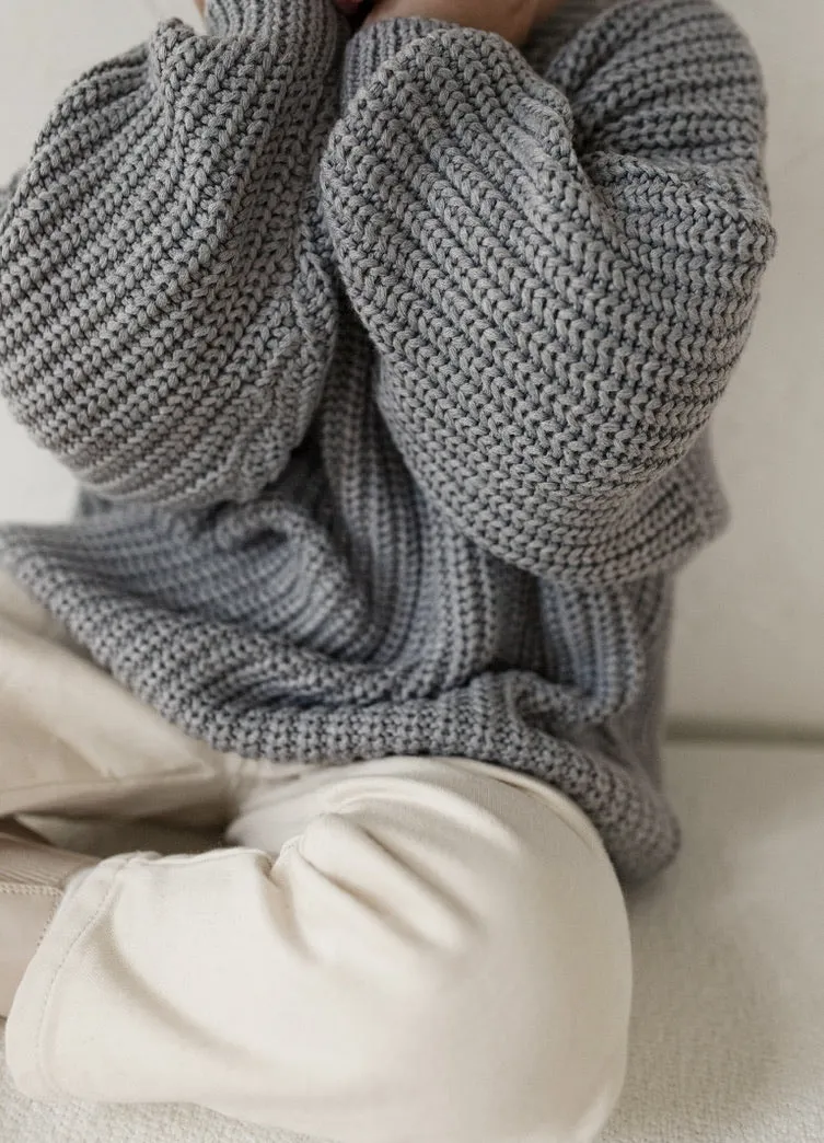 ‘Storm Gray’ Chunky Knit Sweater
