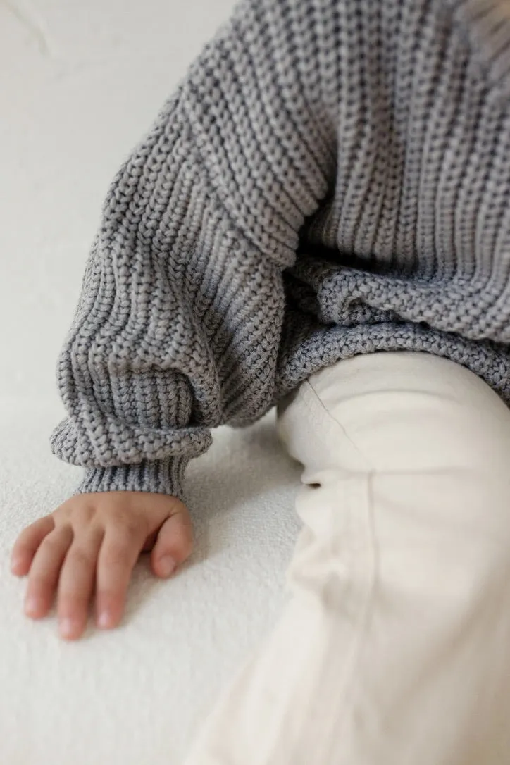 ‘Storm Gray’ Chunky Knit Sweater