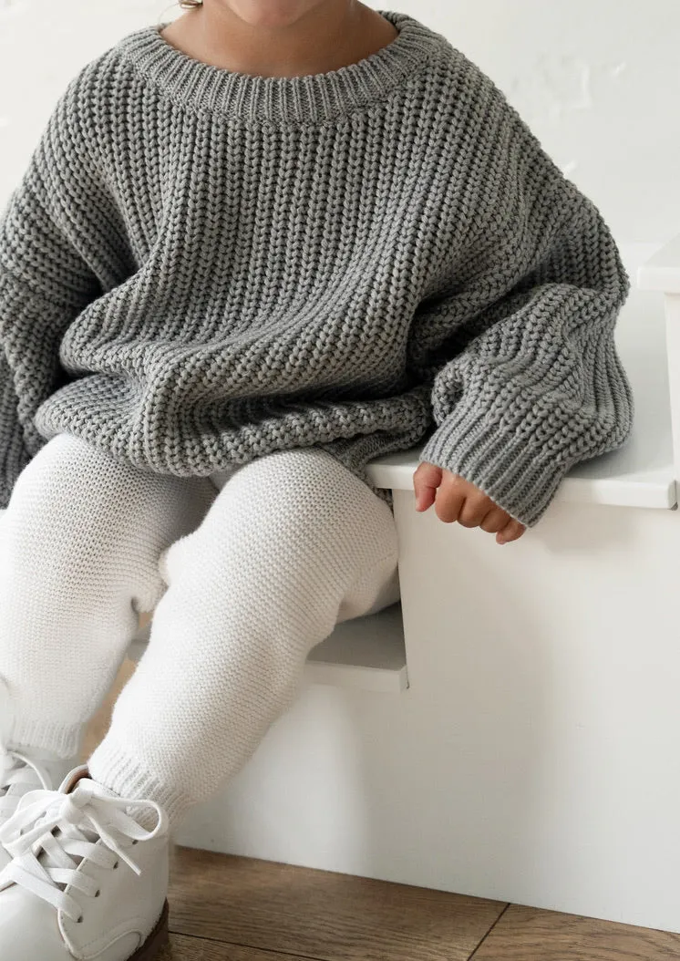 ‘Storm Gray’ Chunky Knit Sweater