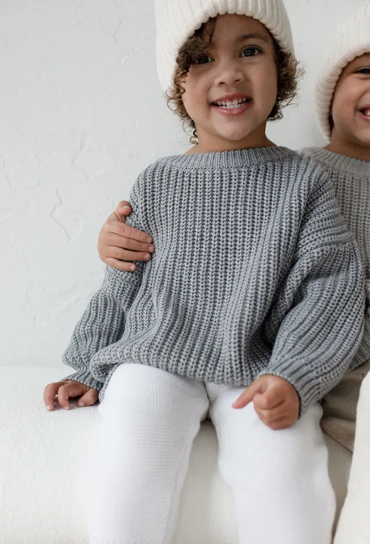 ‘Storm Gray’ Chunky Knit Sweater