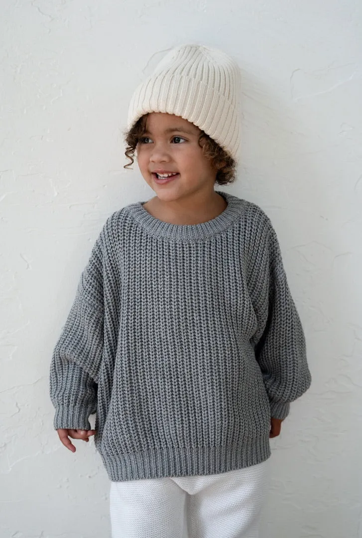 ‘Storm Gray’ Chunky Knit Sweater