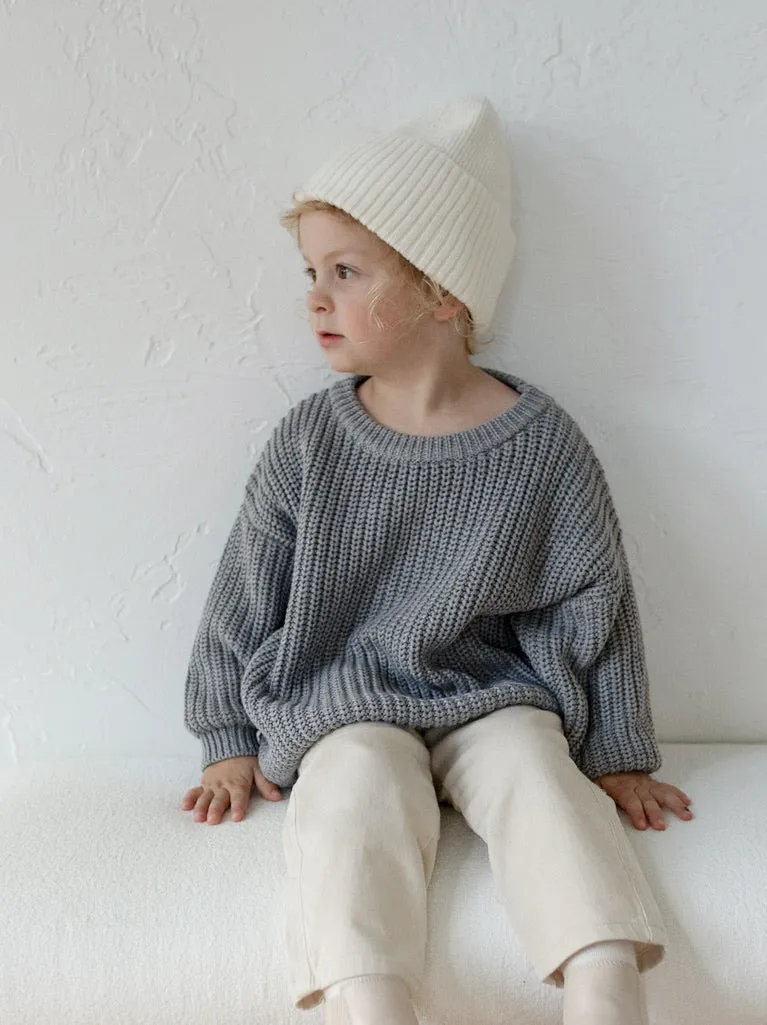 ‘Storm Gray’ Chunky Knit Sweater