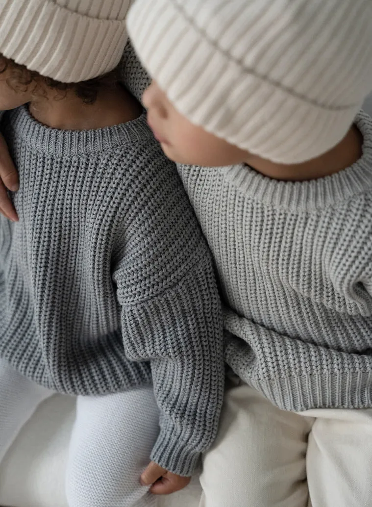 ‘Storm Gray’ Chunky Knit Sweater