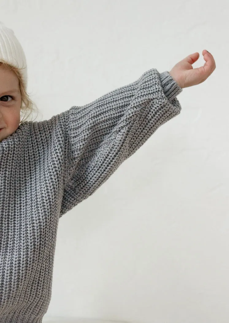 ‘Storm Gray’ Chunky Knit Sweater