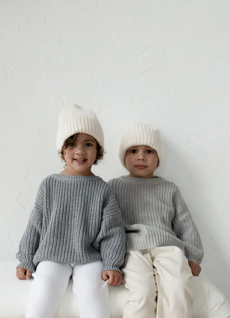 ‘Storm Gray’ Chunky Knit Sweater