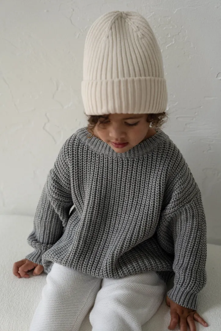‘Storm Gray’ Chunky Knit Sweater