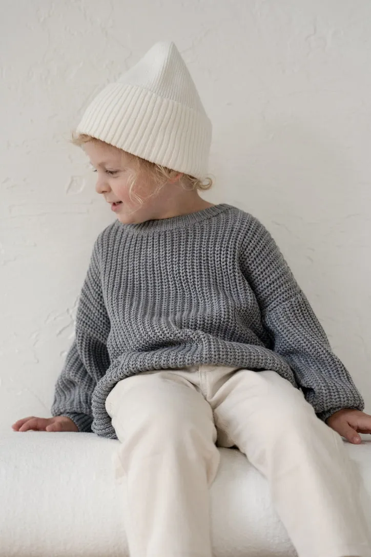 ‘Storm Gray’ Chunky Knit Sweater