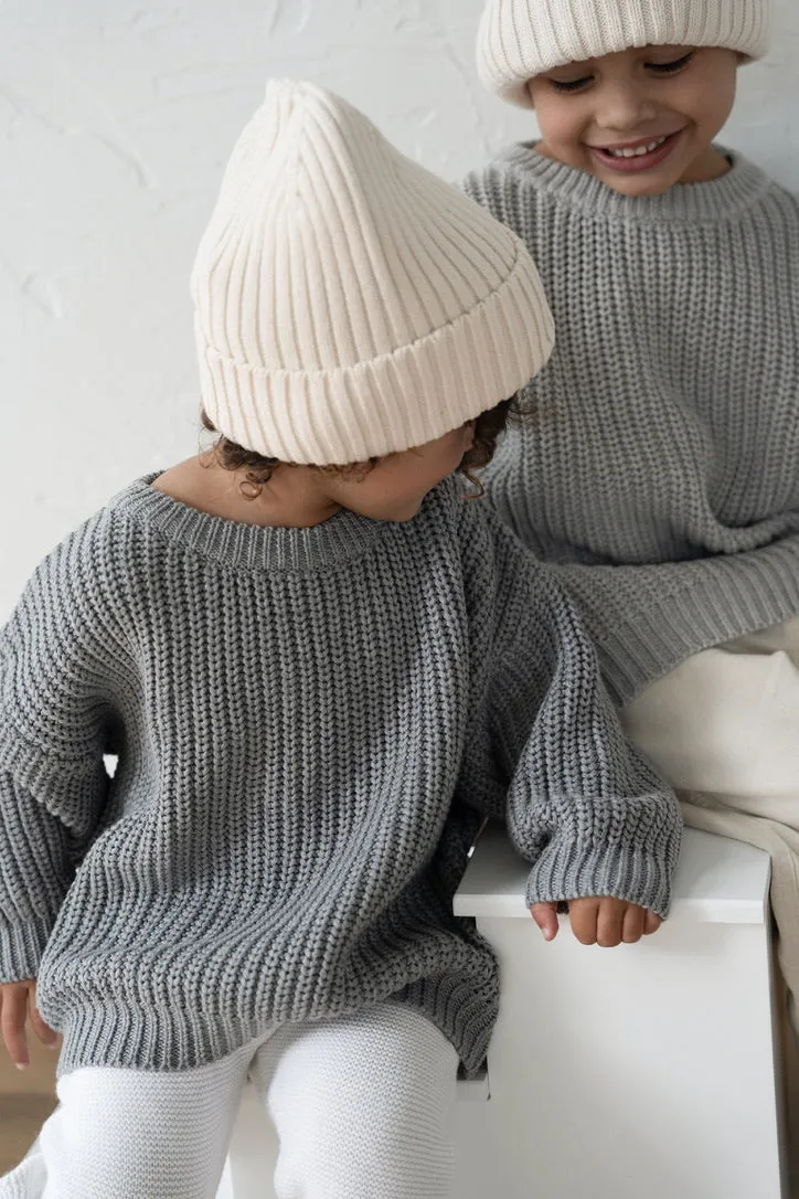 ‘Storm Gray’ Chunky Knit Sweater