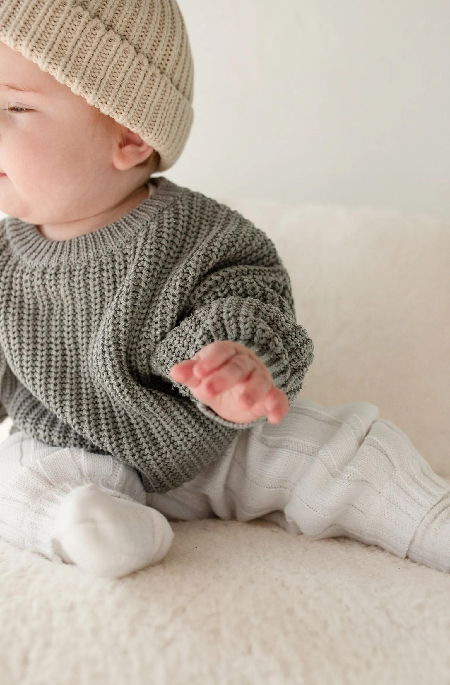 ‘Storm Gray’ Chunky Knit Sweater