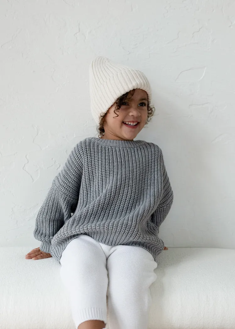 ‘Storm Gray’ Chunky Knit Sweater