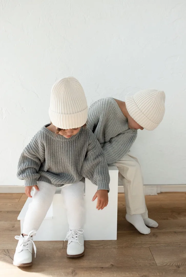 ‘Storm Gray’ Chunky Knit Sweater