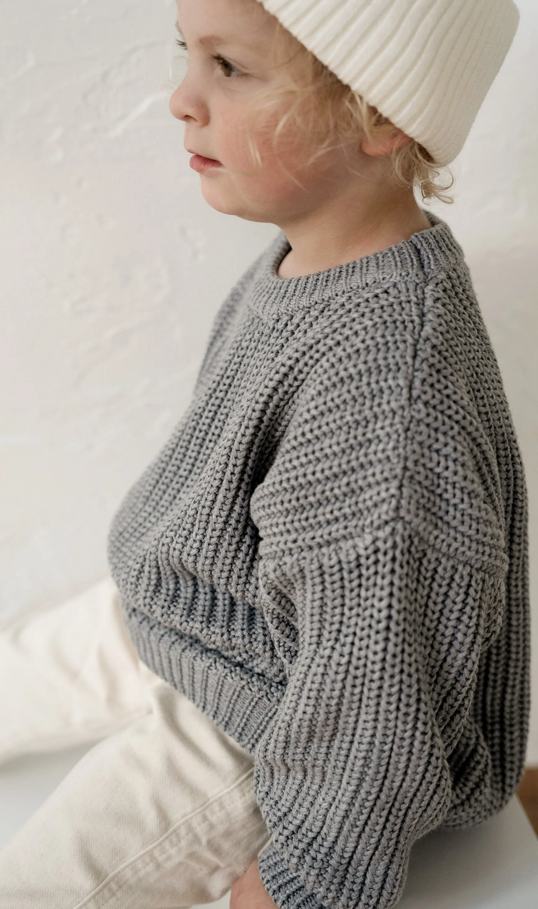 ‘Storm Gray’ Chunky Knit Sweater