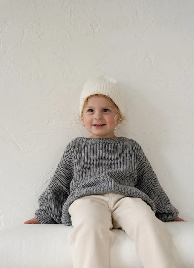 ‘Storm Gray’ Chunky Knit Sweater