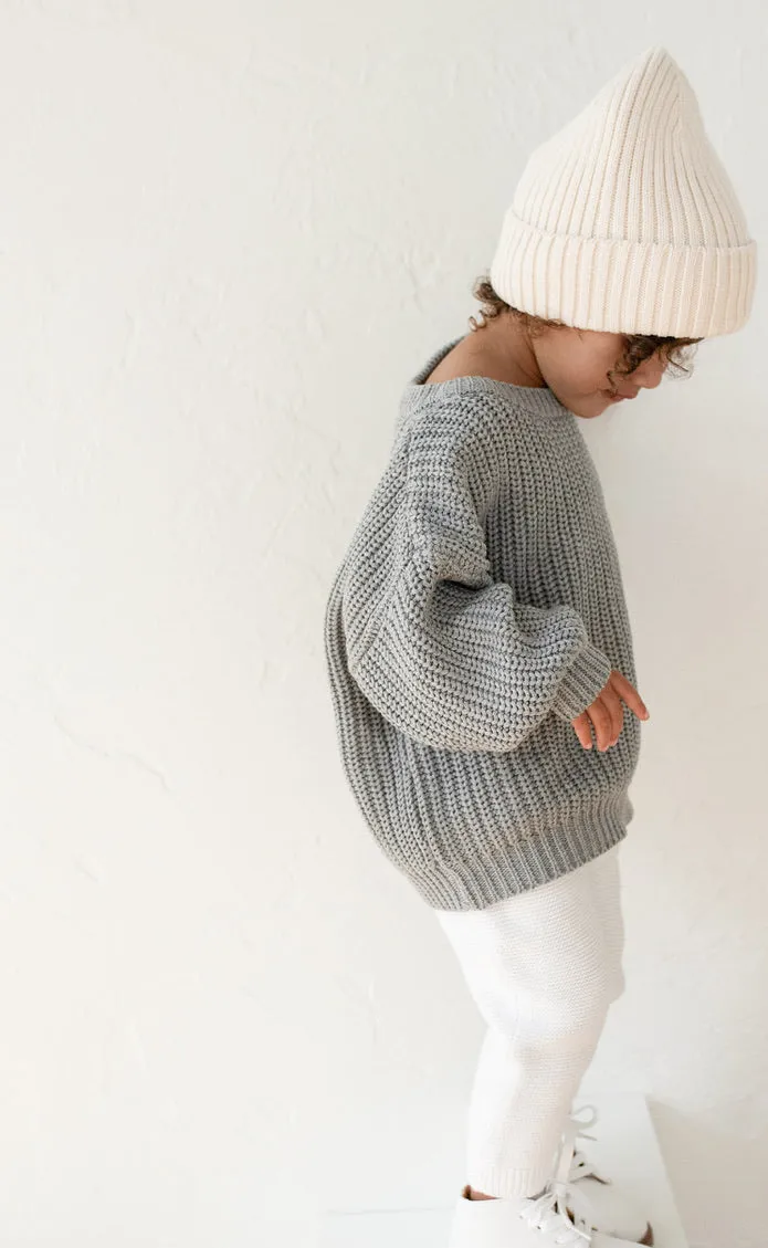 ‘Storm Gray’ Chunky Knit Sweater