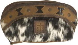 STS Ranchwear Roswell Cowhide Belle Makeup Pouch, Brown