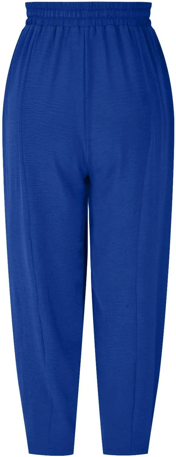 Summer Pants for Women 2024 High Waisted Pants Baggy Harem Pants Loose Casual Pants Comfy Trousers with Pockets
