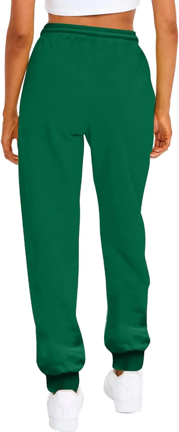 Sweatpants for Tall Women Drawstring High Waist Lounge Jogger Pants Solid Color Baggy Lightweight Comfy Trousers with Pocket