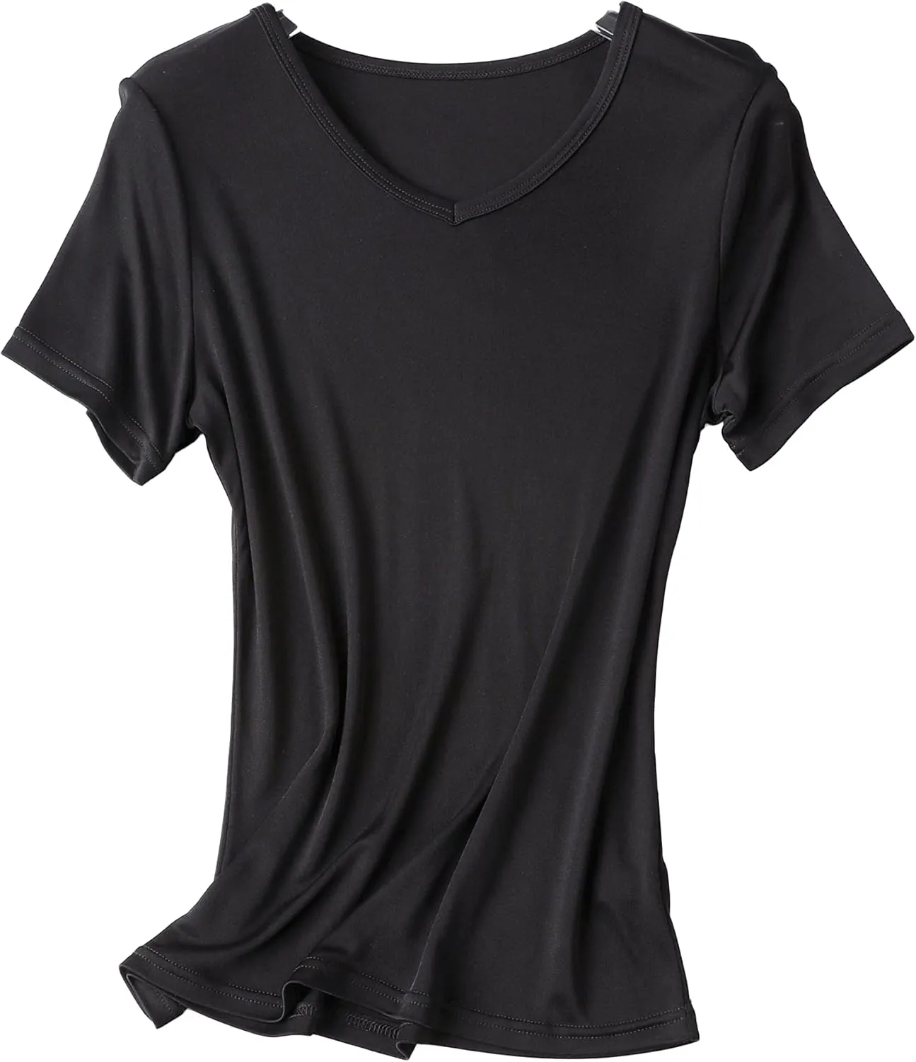TulipSilk Women's Silk T-Shirt Luxury Short Tops