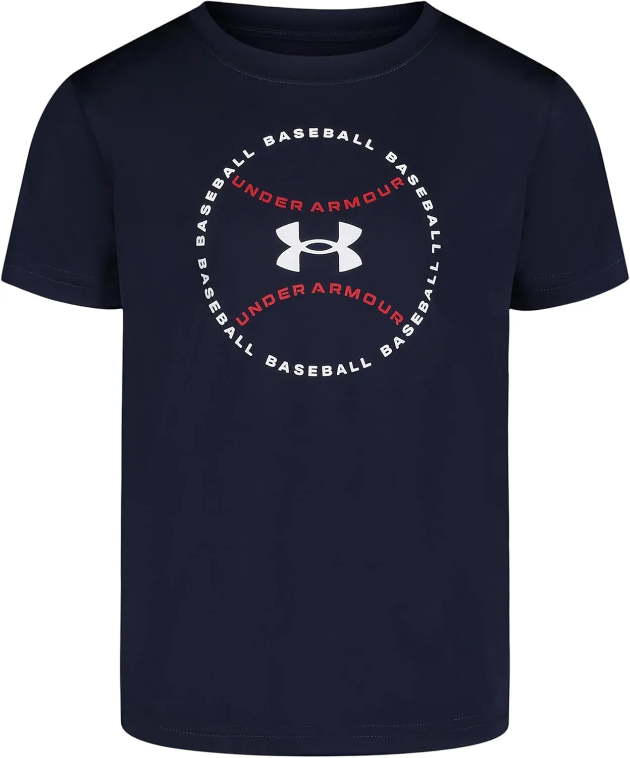 Under Armour Boys' Classic Core Logo T-Shirt, Wordmark Print & Baseball Designs, Crew Neck