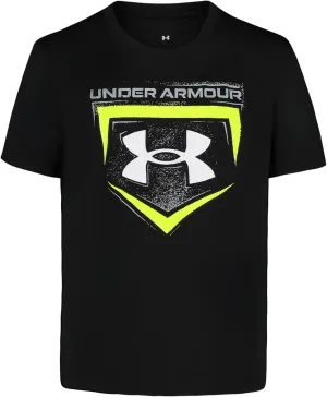Under Armour Boys' Classic Core Logo T-Shirt, Wordmark Print & Baseball Designs, Crew Neck