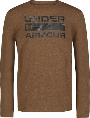 Under Armour Boys' Outdoor Long Sleeve Tee, Stylish Crew Neckline, Cute Full Fit