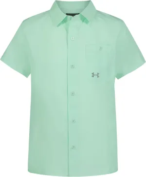 Under Armour Boys' Outdoor Short Sleeve Shirt, Woven Button Down, Collared Neckline