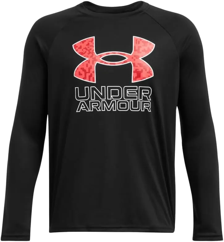 Under Armour Boys' Tech Hybrid Print Fill Long Sleeve