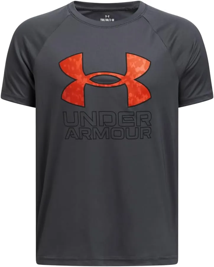 Under Armour Boys' Tech Hybrid Print Short Sleeve T Shirt